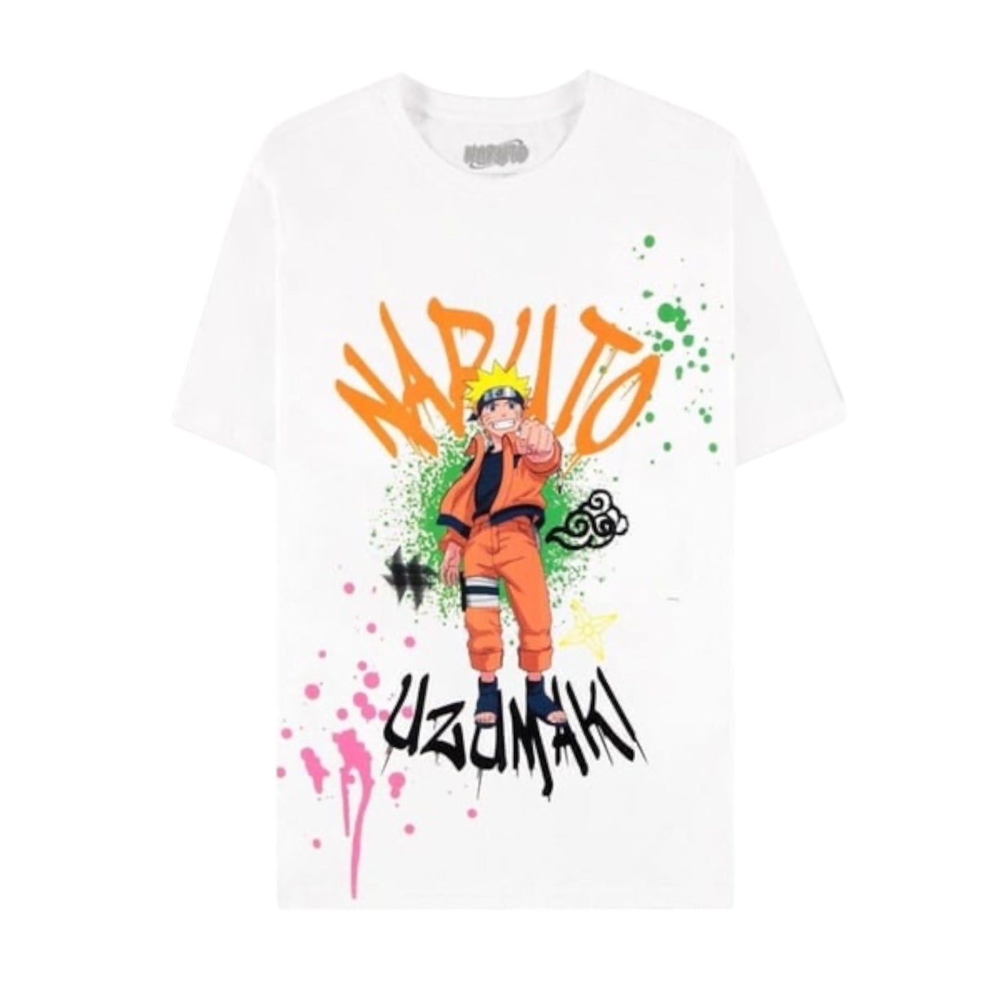 T-shirt Pcmerch Naruto Shippuden Naruto Watercolor - Λευκό