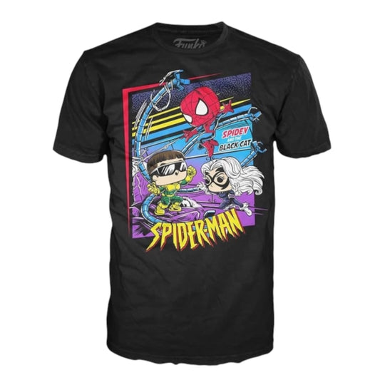 T-Shirt: Marvel Spidey and the Black Cat vs Doc Ock