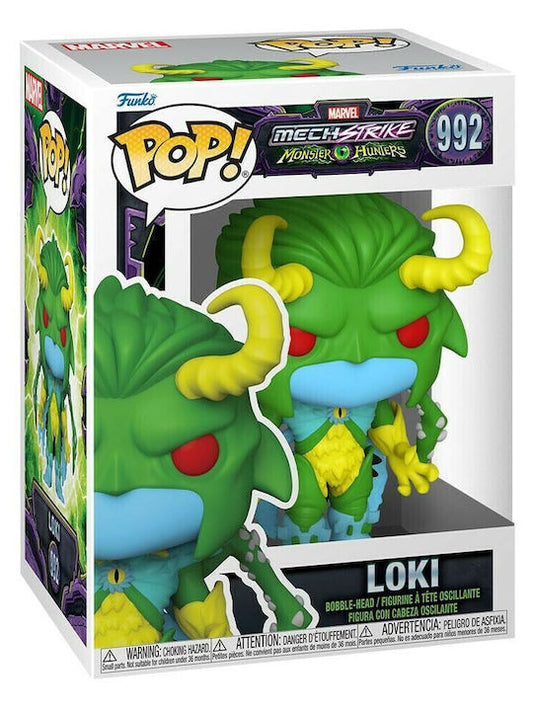 Funko Pop! Marvel: Mech Strike Monster Hunters - Loki #992 Bobble-Head Vinyl Figure